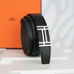 Thắt lưng Hermes H au Carré Reversible Boxcalf / Togo size 85 (Đen/Nâu)