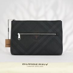 Clutch Burberry London Checkered Zip Black
