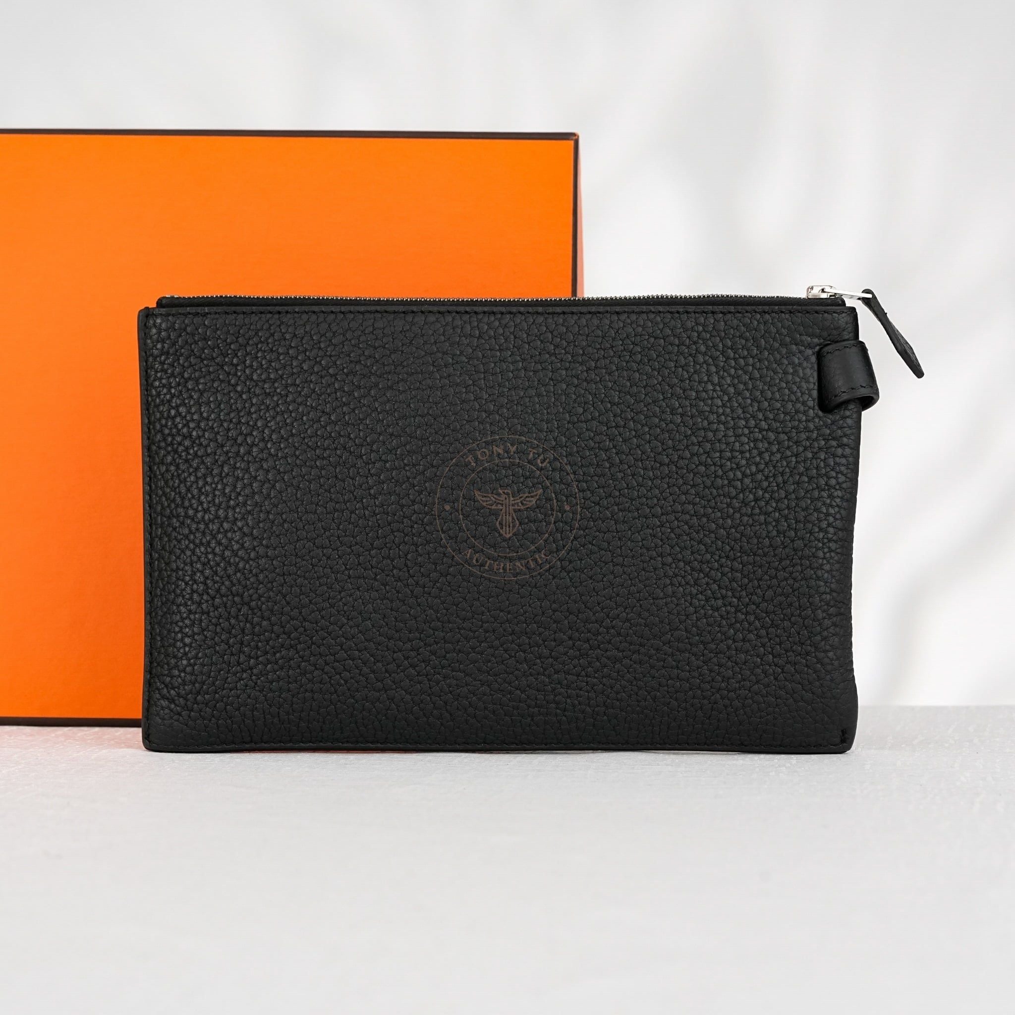 Clutch /Pouch Hermès Cabavertige Noir Togo size 24