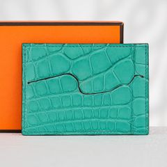Ví đựng thẻ Hermès MC² Copernic Alligator Emerald Green