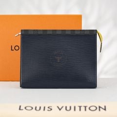 Clutch Louis Vuitton Pochette Voyage Damier Graphite Epi Blue