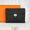 Túi đeo Hermès Sac à Dépêches Messenger Togo Black Noir size 29