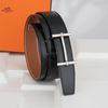 Thắt lưng Hermès H Silver Buckle Reversible Box Calf/Togo (Đen/Nâu) Size 90