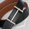 Thắt lưng Hermès H Silver Buckle Reversible Box Calf/Togo (Đen/Nâu) Size 90