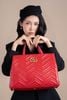 Túi Gucci GG Marmont Top Handle Red Matelassé
