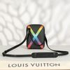Túi đeo Louis Vuitton Virgil Abloh Rainbow Danube Messenger Black Taiga size 16