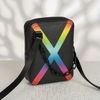 Túi đeo Louis Vuitton Virgil Abloh Rainbow Danube Messenger Black Taiga size 16