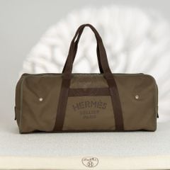 Túi Du Lịch Hermès Sellier Paris Canvas Olive Size 70