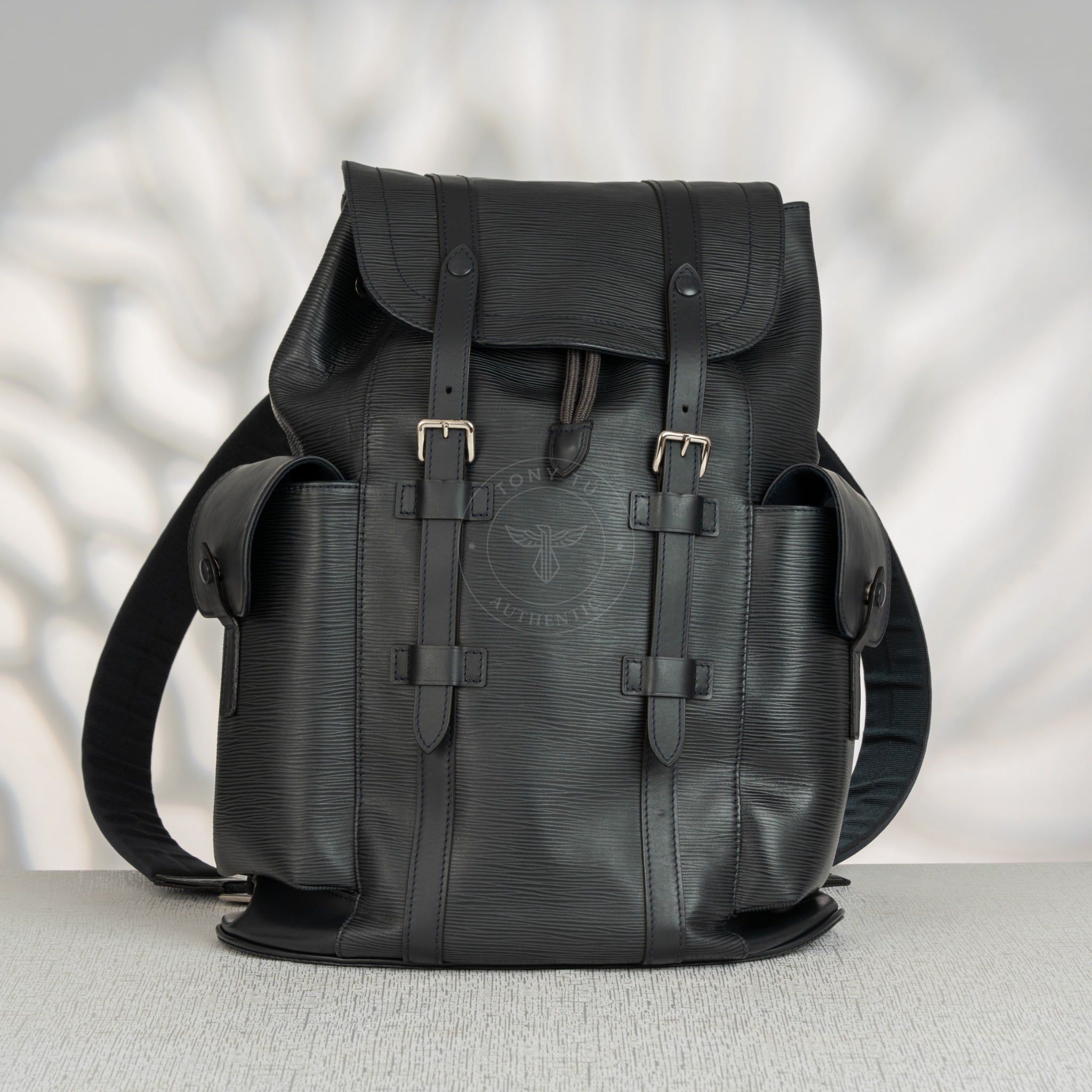 Balo Louis Vuitton Christopher MM Epi Bleu Nuit (Xanh đậm) size 40