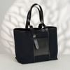 Túi Hermès Sac Tote en Toile Étrivière Pocket Noir Size 35