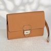 Clutch Hermès Sac à Dépêches Gold Brown Togo Size 24