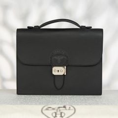 Clutch Hermès Sac à Dépêches Noir Evercolor Size 26