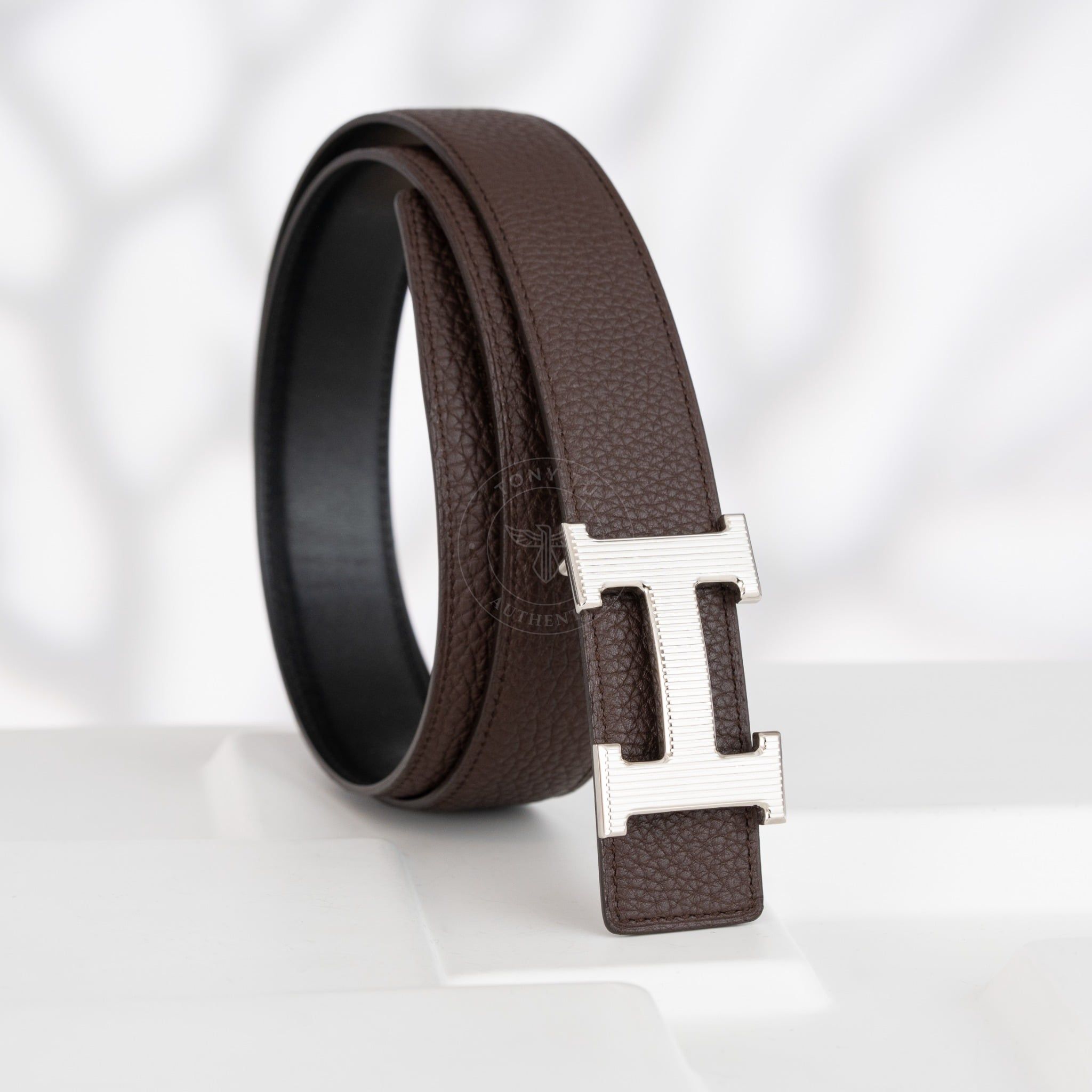 Thắt lưng Hermes H Striee Reversible Togo/Boxcalf size 90 (vintage)