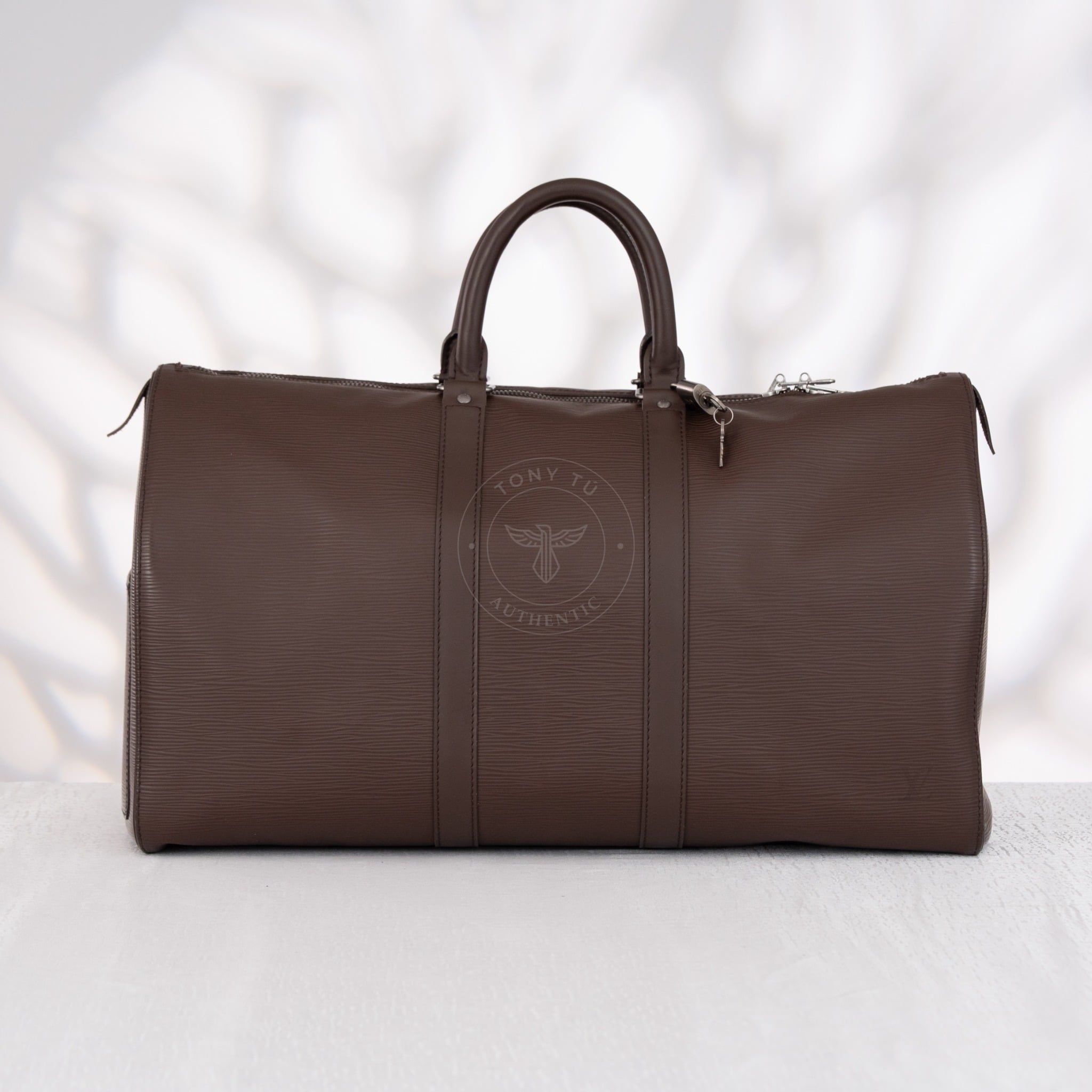 Túi du lịch Louis Vuitton Keepall Bandoulière Epi Brown size 45 (Nâu)
