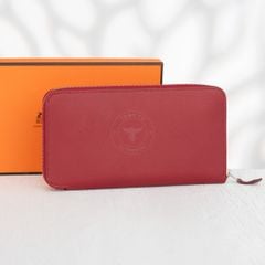 Ví Hermès Azap Long Silk In Round Zipper Wallet Red