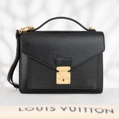 Clutch /Túi đeo Louis Vuitton Monceau Noir Epi size 28