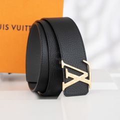 Thắt lưng Louis Vuitton Initiales Reversible Taurillon/Boxcalf (Đen) size 85