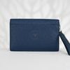 Clutch Louis Vuitton Thames Ostrich Leather in Blue size 24