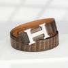 Thắt lưng Hermès H Guillochée  Brown Crocodile (Size 90–95)