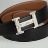 Thắt lưng Hermès H Toureg Silver Reversible Boxcalf/Togo (Đen/Nâu Gold) Size 95