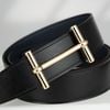 Thắt lưng Hermès H D'ancre Togo/Boxcalf (Đen/Blue Nuit) size 95