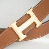 Thắt lưng Hermès H Martelée Buckle Reversible Togo/Boxcalf (Đen/Nâu Gold) size 90