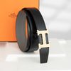 Thắt lưng Hermès Buckle H Curb Gold Reversible Togo/Boxcalf (Đen/Xám) size 90