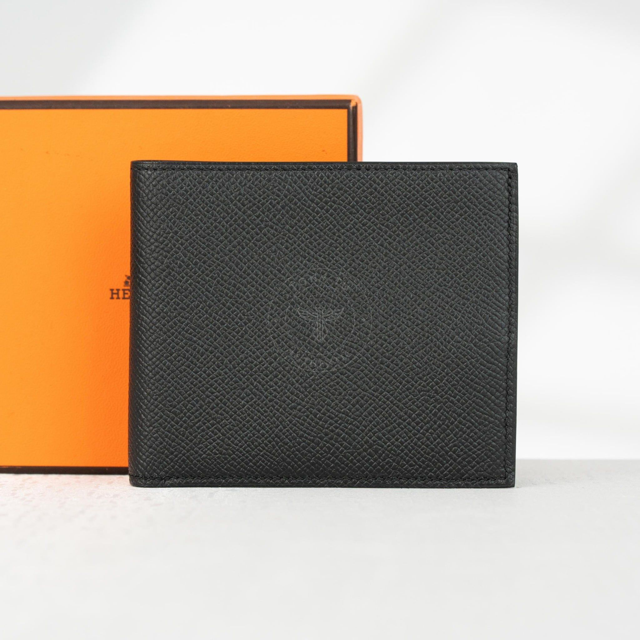 Ví ngắn Hermès Citizen Compact Noir Epsom size 11