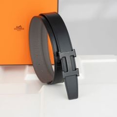 Thắt lưng Hermès H Constance Matte Black Boxcalf/Togo size 90 (Đen/Xám)