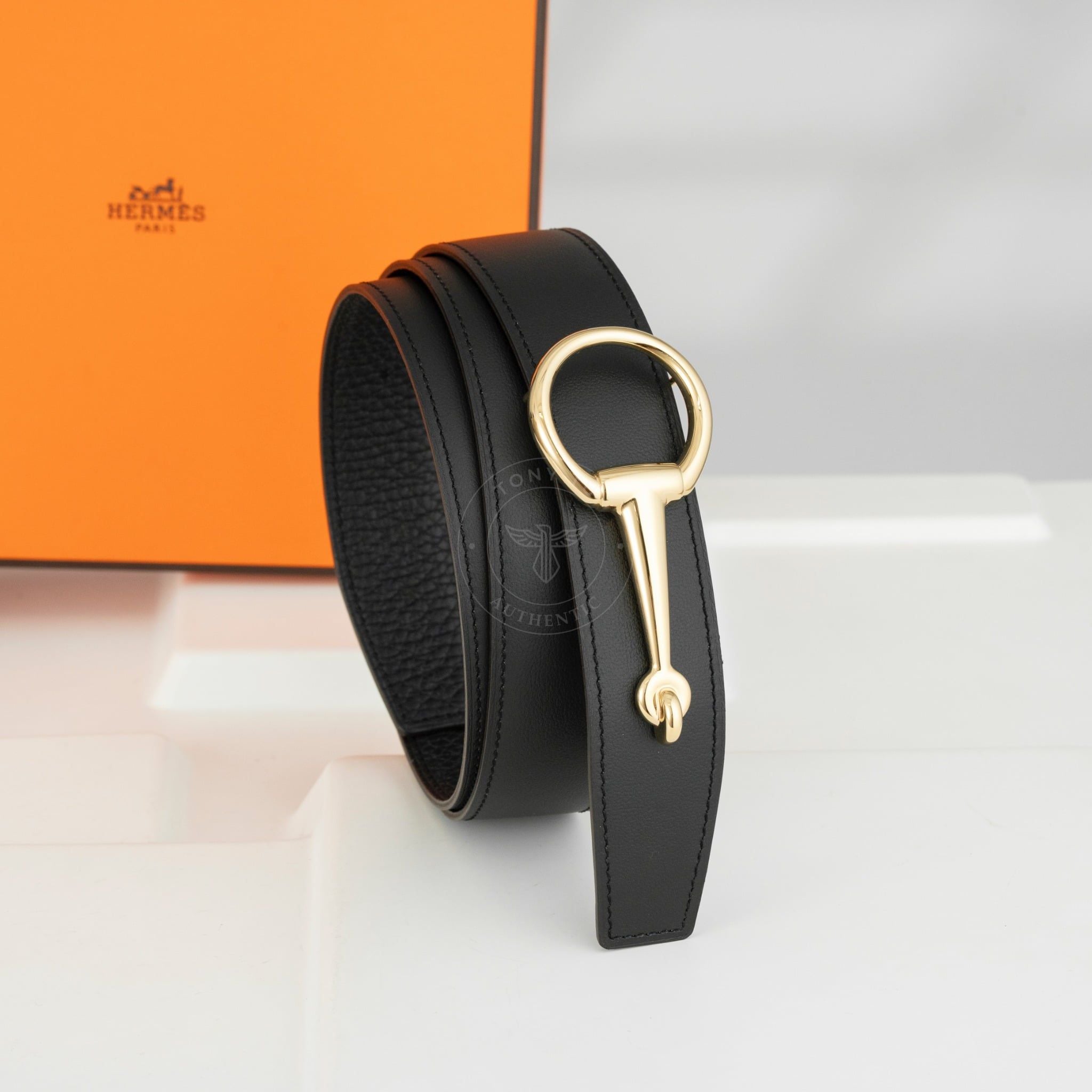 Thắt lưng Hermès Casaque Reversible Swift/Togo size 95 (all black)