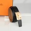 Thắt lưng Hermès Collier Golden De Chien Boxcalf/Togo size 95 (Đen/Nâu Gold)
