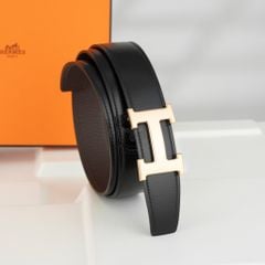 Thắt lưng Hermès H Classic Buckle Reversible Boxcalf/Togo size 90 (Rose gold)