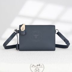 Clutch/ Túi đeo Hermès Pochette Bolittle Veau Evercolor Bleu Nuit size 26