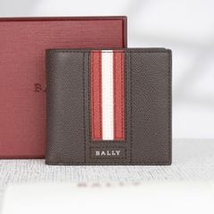 Ví ngắn Bally Switzerland Stripe-Embrossed