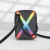 Túi đeo Louis Vuitton Virgil Abloh Rainbow Danube Messenger Black Taiga size 17