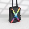Túi đeo Louis Vuitton Virgil Abloh Rainbow Danube Messenger Black Taiga size 17