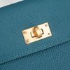 Ví nhỏ Hermès Kelly Pocket Compact Bleu Electrique Epsom