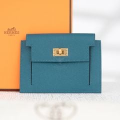 Ví nhỏ Hermès Kelly Pocket Compact Bleu Electrique Epsom