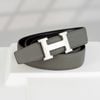 Thắt lưng Hermès H Martelée Reversible Boxcalf/Togo (Đen/Xám) Size 95