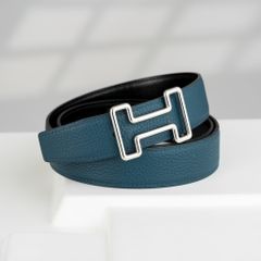 Thắt lưng Hermès Tonight Reversible Boxcalf/Togo (Đen/Xanh) size 90