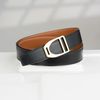 Thắt lưng Hermès Étrier Reversible Boxcalf/Togo (Đen/Nâu Gold) size 95