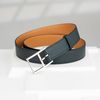 Thắt lưng Hermès Quentin Reversible Swift / Togo size 95 (Đen/Nâu Gold)