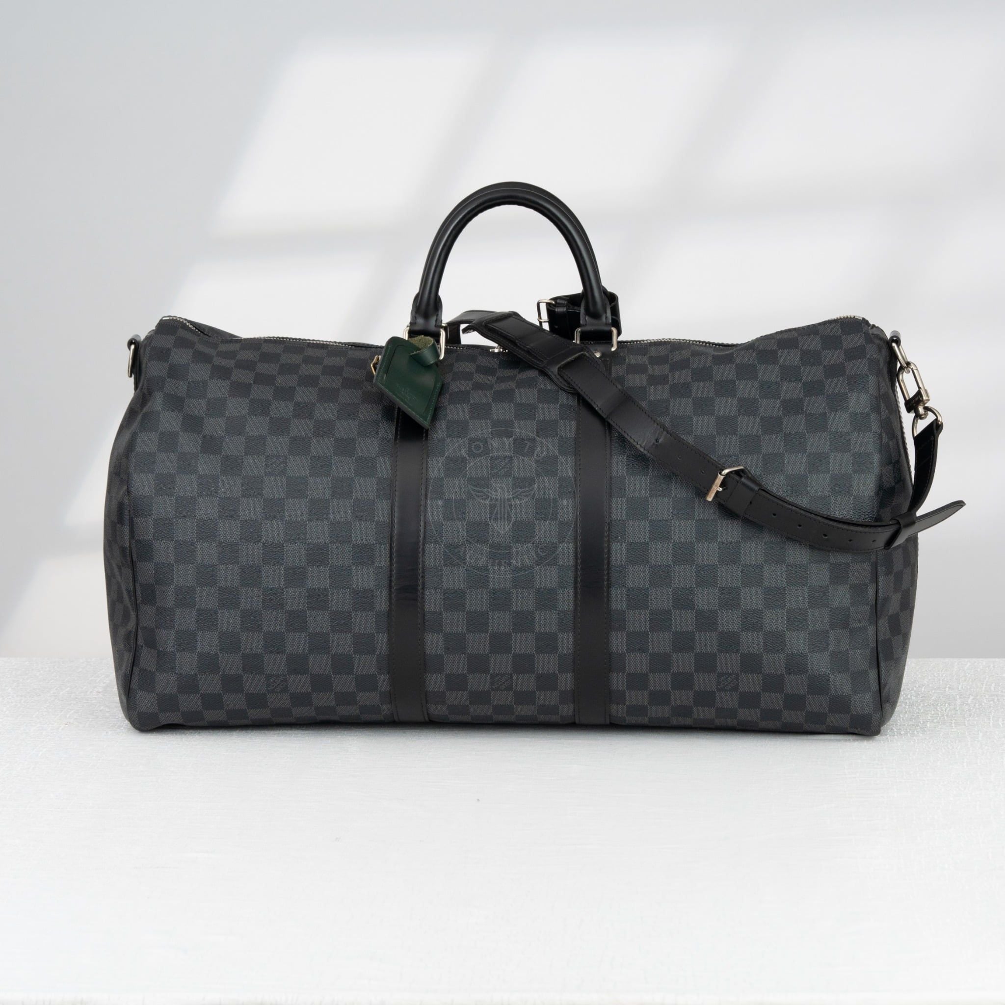 Túi du lịch Louis Vuitton Keepall Bandoulière Damier Graphite size 55