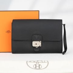 Clutch Hermès Sac à Dépêches Noir Togo size 24