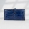 Ví Hermès Béarn Alligator Bleu Electrique size 17