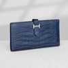 Ví Hermès Béarn Alligator Bleu Electrique size 17