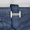 Ví Hermès Béarn Alligator Bleu Electrique size 17