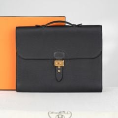 Cặp tài liệu Hermès Sac à Dépêches Togo Vert Cypress size 39