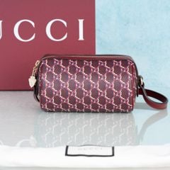 Túi đeo Gucci GG Mini Shadow Monogram Rosso Ancora size 18