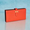 Ví dài Hermes Bearn Bifold Orange Field Epsom